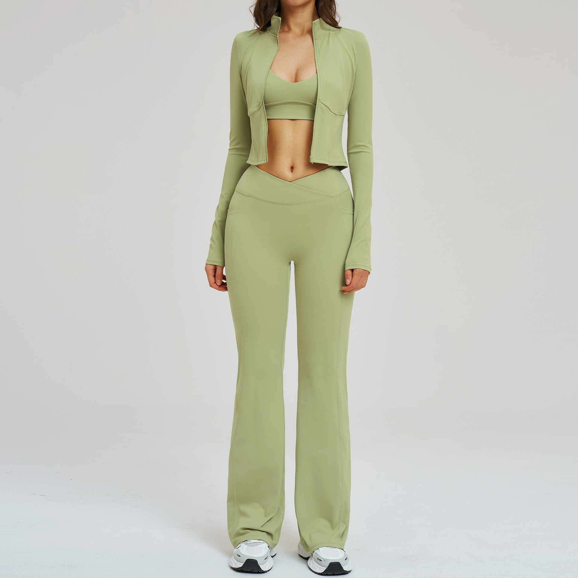 Yoga Set Workout Clothes 3PCS  - огляд і ціна Compression Long Pant