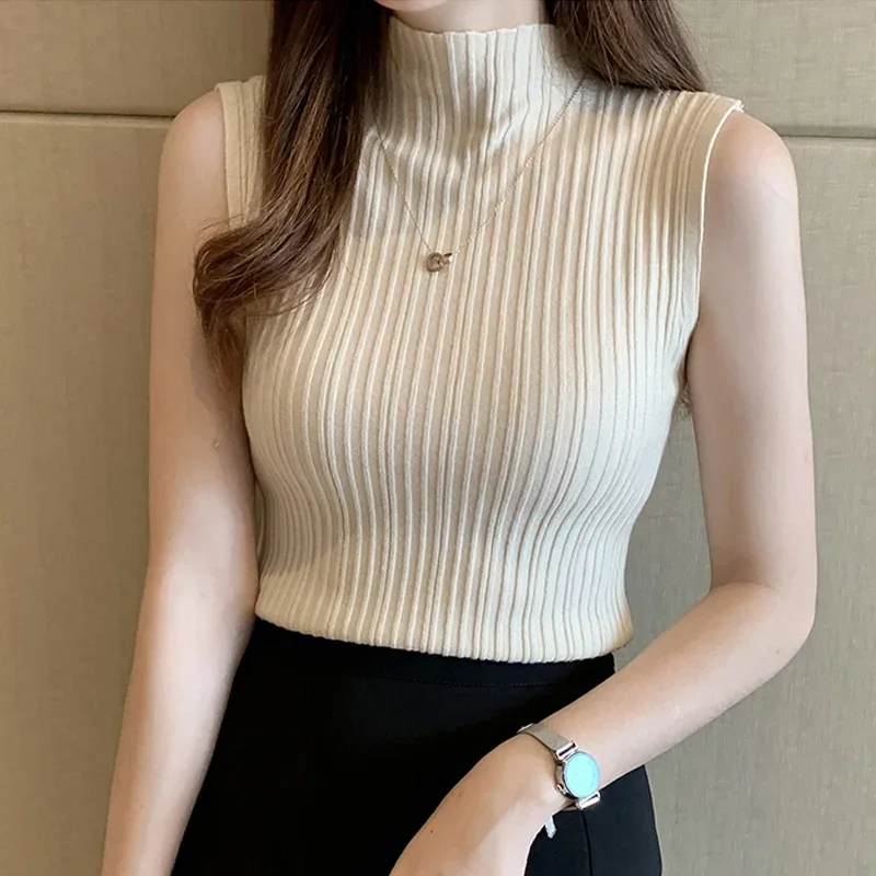 Fashion Women Knitted Vest Sol - огляд і ціна Tank Top Ribbed