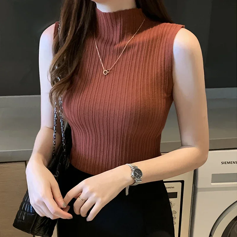 Fashion Women Knitted Vest Sol - огляд і ціна Tank Top Ribbed